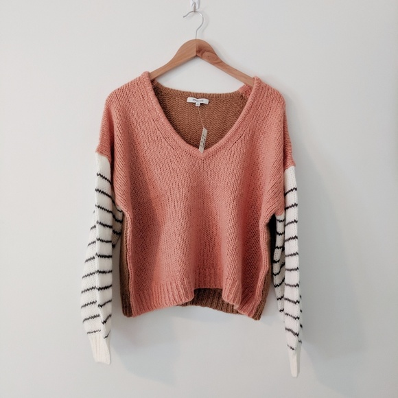 Madewell Sweaters - NWT Madewell Balloon Sleeve Striped Sweater